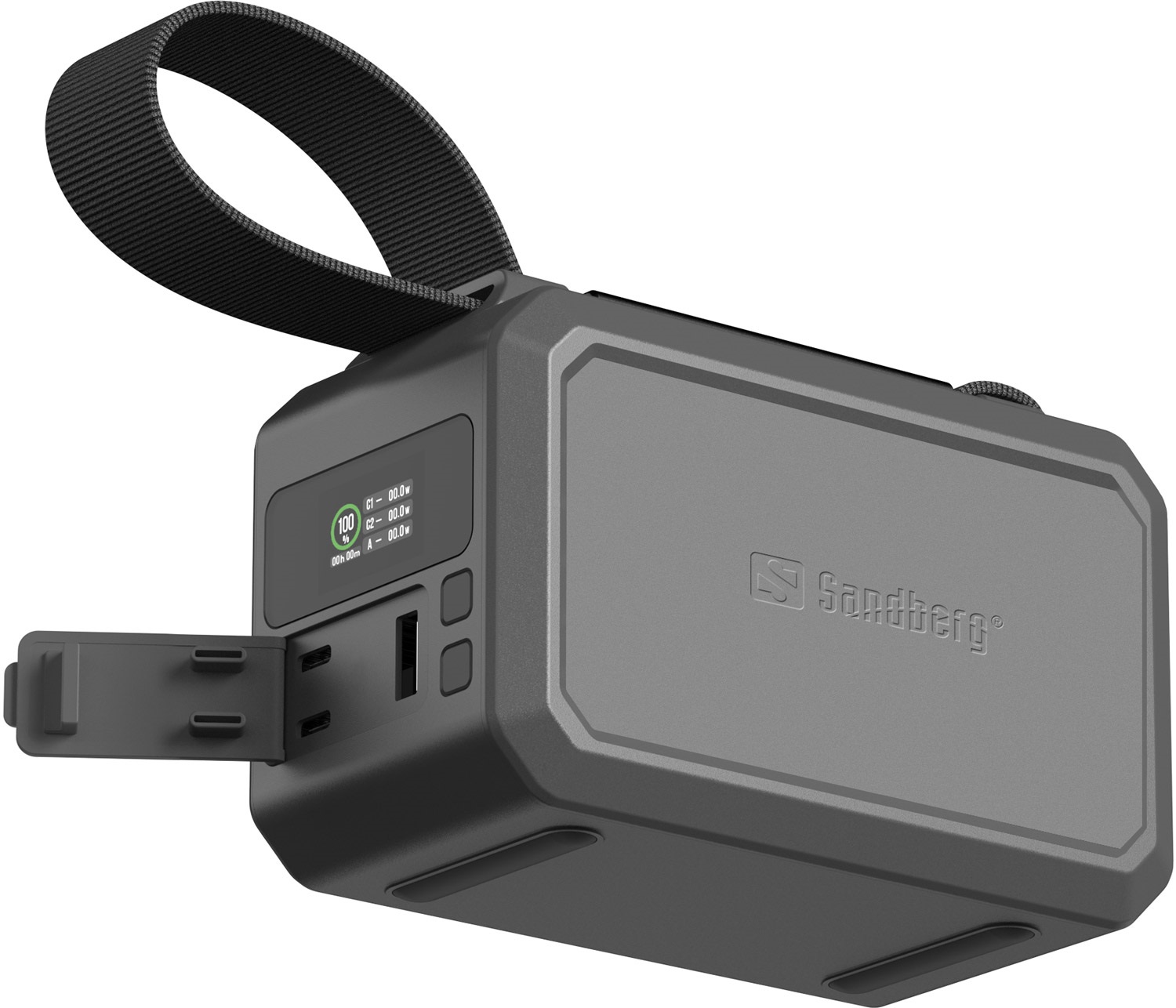 УМБ Sandberg 40000mAh,Survivor 100W, 2xUSB-С, USB-A, LED ліхтар, PowerThru, чорний
