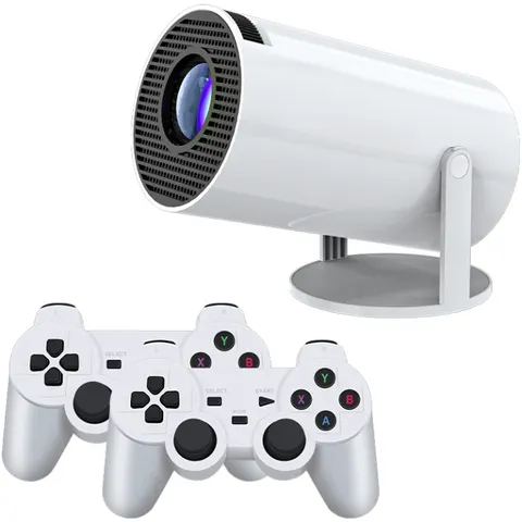Проєктор H96 MAX F100 LED LCD HD 110AL 16:9 2G/16G Android 12.0 HDMI WiFi BT джойстик 2 шт білий
