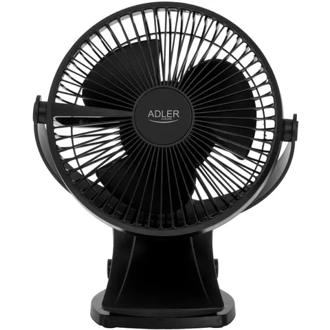 Вентилятор AdlerAD 7342 black  настільний/ акумуляторний/ 5Вт/ D=15.5см/ USB-C/ чорний