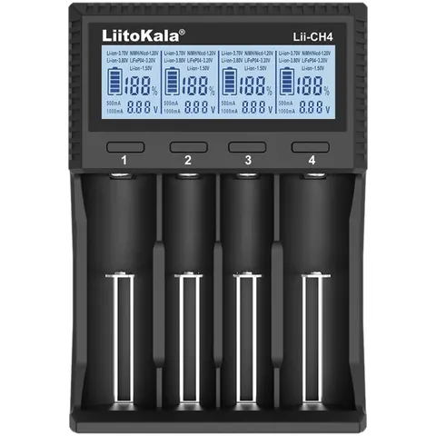 Зарядний пристрій LiitoKala Lii-CH4, для 18650, 26650, 21700, АА, ААА Li-ion 1,5