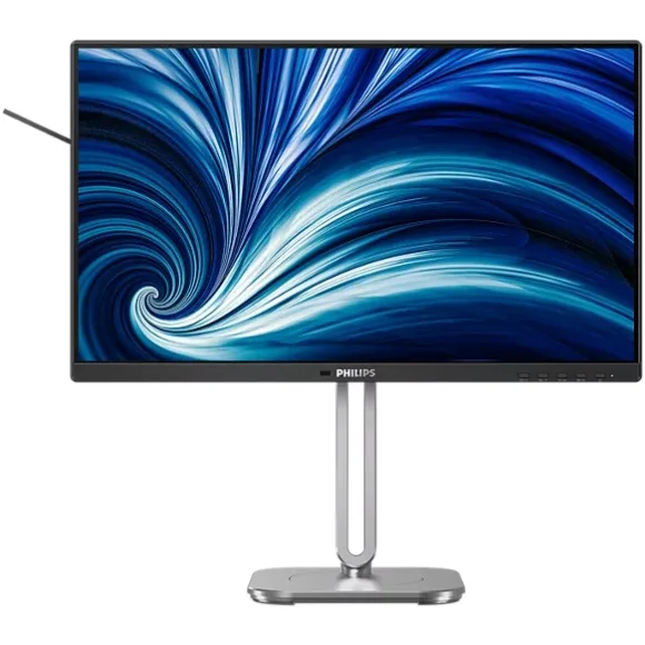 TFT 23.8" Philips 24B2N4200, IPS, 120Гц, VGA, HDMI, DP, USB-hub, HAS, Pivot, кол, чорно-сріблястий