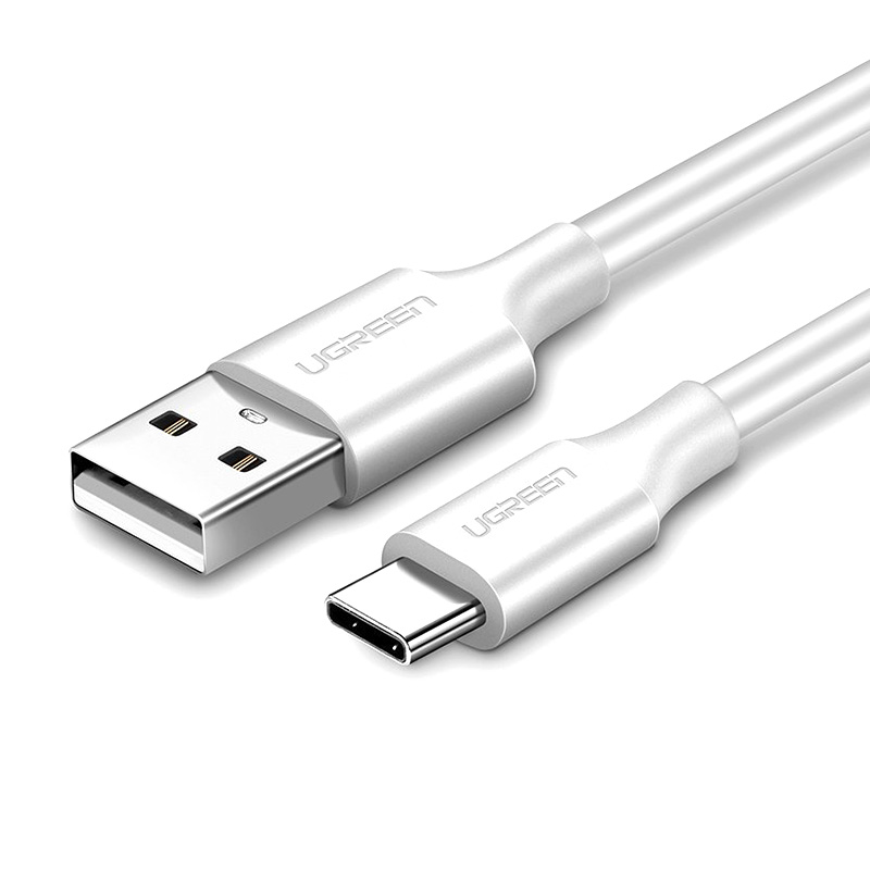 Кабель USB 2.0 AM-Type-C M, 1.5 м, 60W Nickel Plating Білий, US287 UGREEN