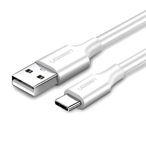 Кабель USB 2.0 AM-Type-C M, 1.5 м, 60W Nickel Plating Білий, US287 UGREEN