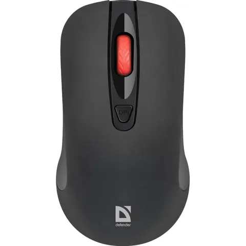 Мишка Defender Nexus MS-195 бездротова, 4 кн. до 1600 dpi, безшумна, чорна