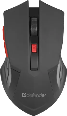 Мишка Defender Accura MM-275, бездротова, 6 кн. до 1600 dpi, червоний