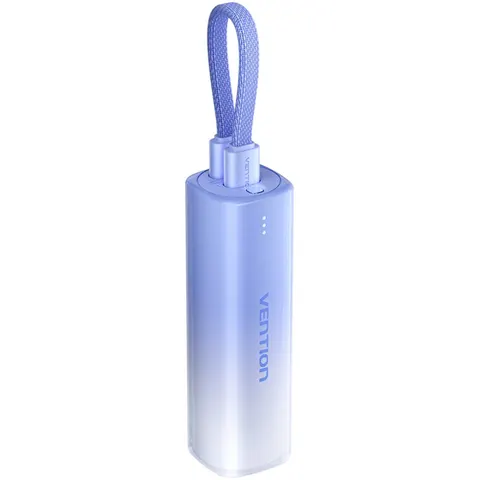 УМБ Vention 5000mAh 20W PD, USB-C In/Out, Lightning In/Out, with cable, Gradient Blue