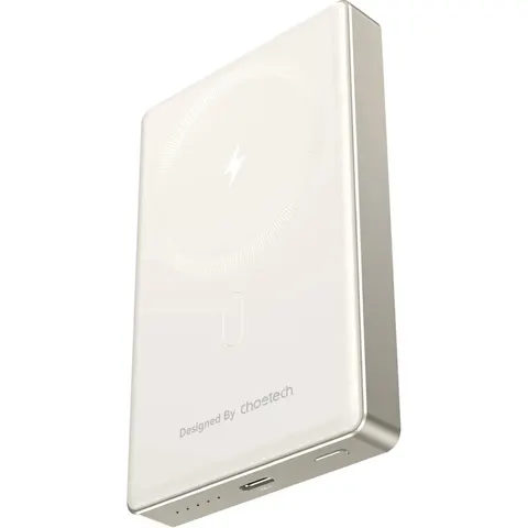УМБ Choetech Magnetic Wireless 10000mAh 20W PD Qi-15W  USB-C In/Out, тонкий, Beige