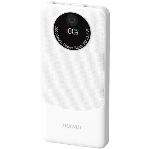 УМБ Dudao 10000mAh K12 22,5W PD,QC 2xUSB-A,USB-C In/Out White