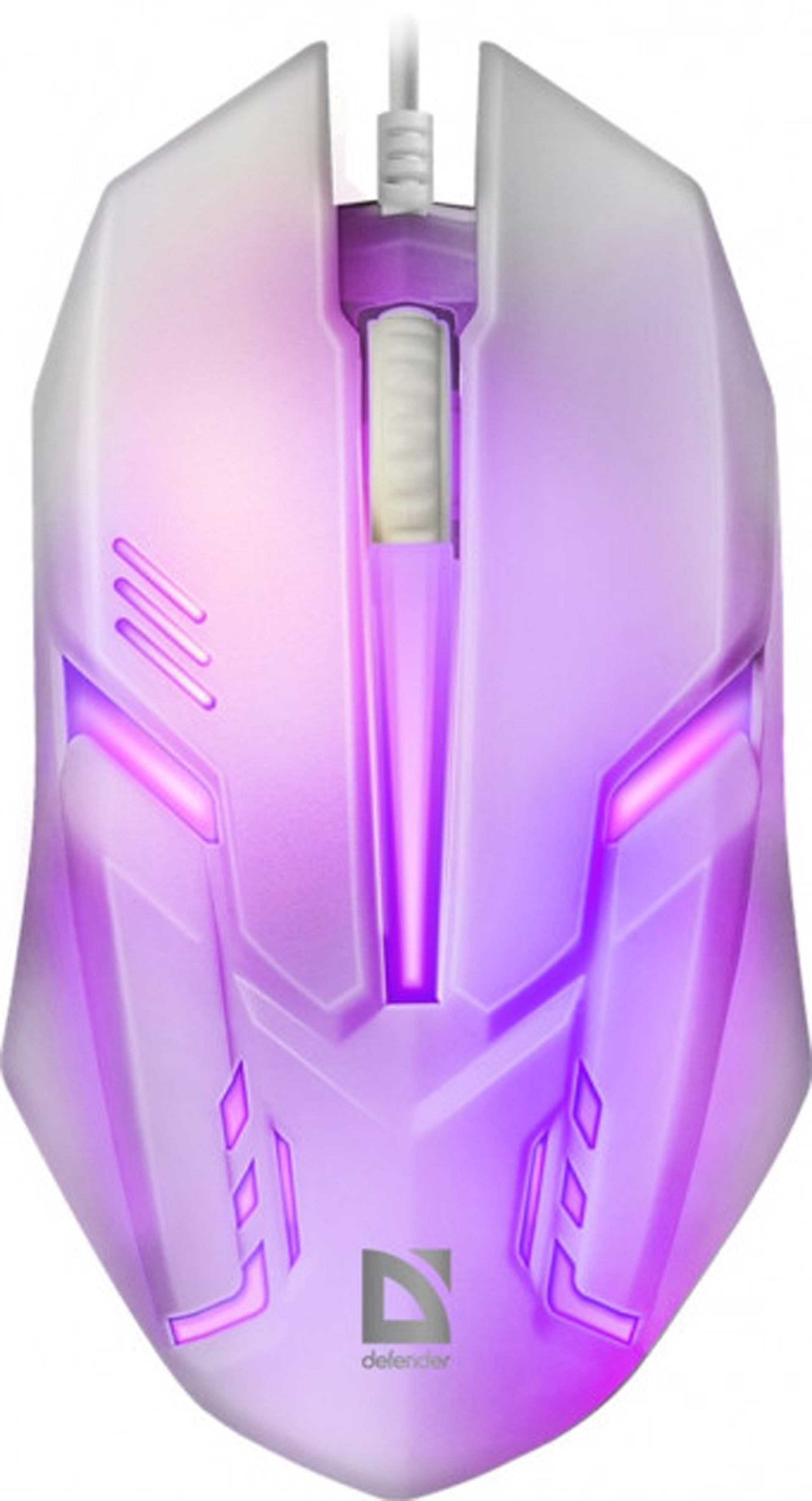 Мишка Defender Cyber MB-560L, 4 кн., 1200 dpi, підсвітка 7 кол., біла