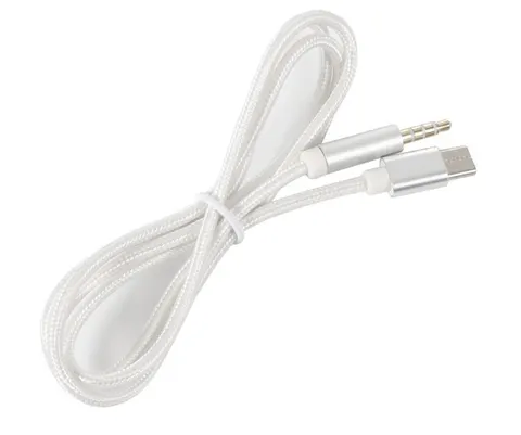 Кабель AUX Type-C - TRRS Audio M/M 1м Silver