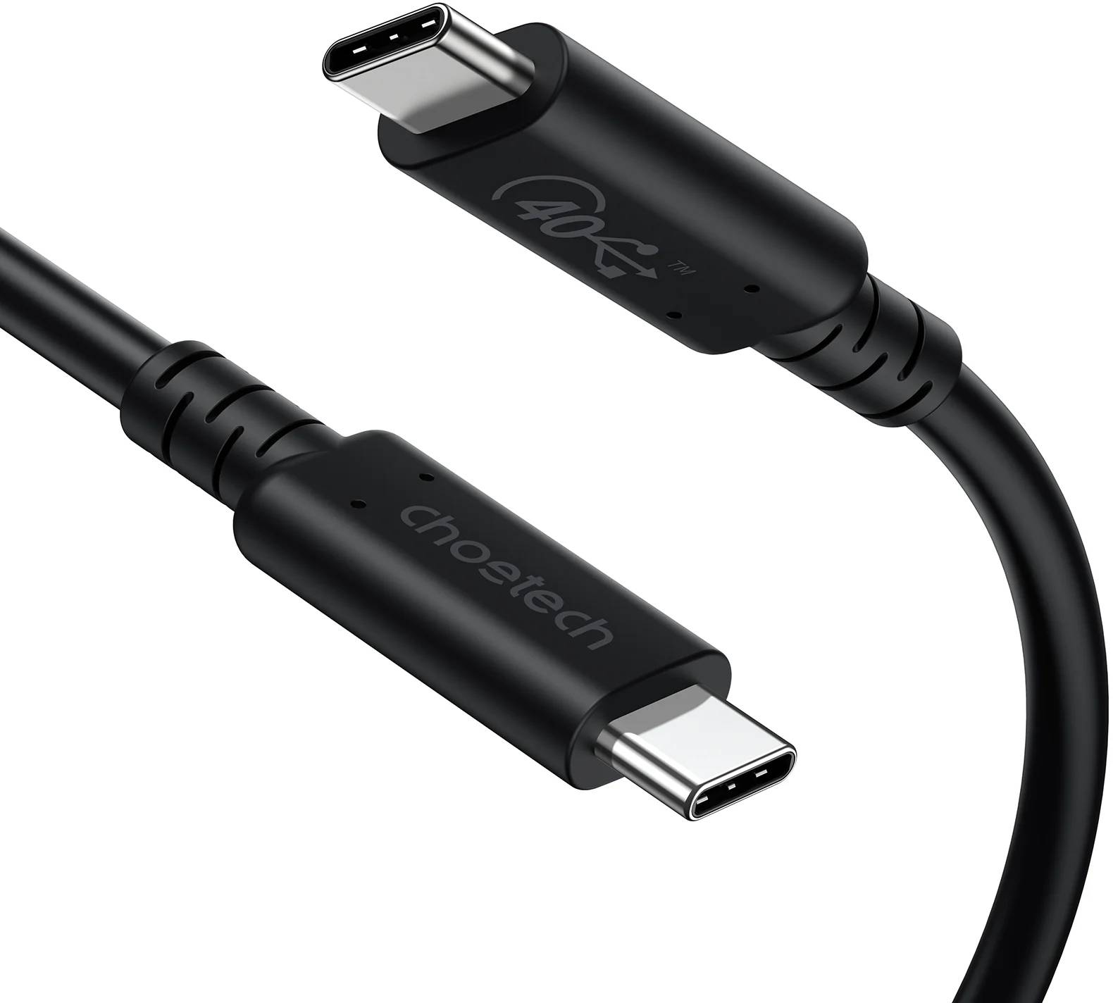 Кабель USB 4.0 Thunderbolt Type-C M-M, 0,8 м, 240W Gen 3, 40Gbps 8K@60Hz Choetech