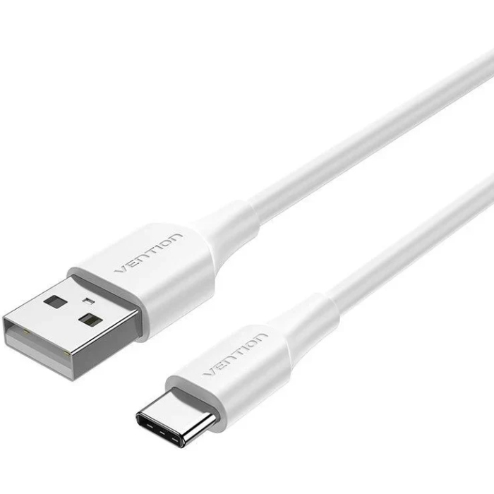 Кабель USB 2.0 AM-Type-C M, 1 м, 18W білий Vention