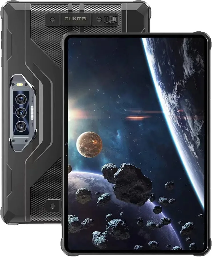 Планшет Oukitel RT8 11" FHD+ /6GB/256GB/ G99 /20000mAh/48+32Мп Night/IP69K/NFC/LTE Black з тримачем