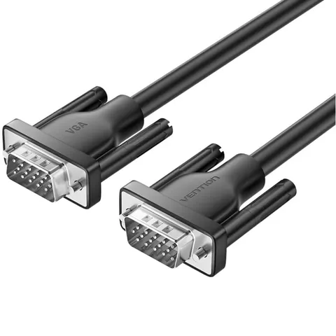 Кабель VGA 15M-15M, 1.5м, чорний Vention