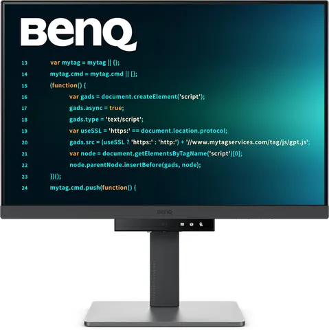 TFT 24.1" BenQ RD240Q, WQXGA, 16:10, HDMI, DP, USB-C, HAS, Pivot, колонки, темно-сірий