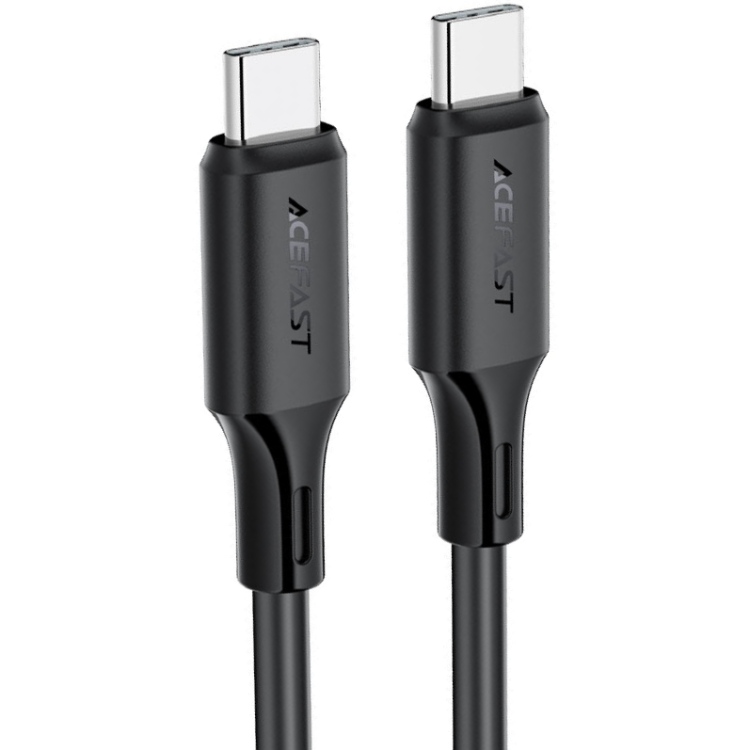 Кабель USB 2.0 Type-C M-M, 1.2 м, 60W silicone C17-03 Black Acefast