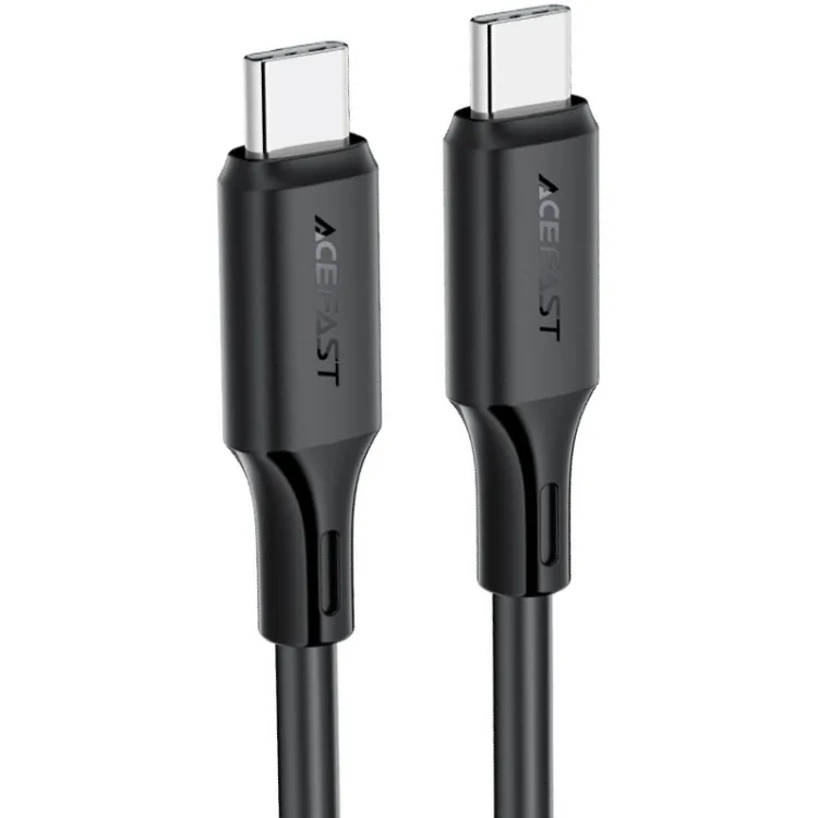 Кабель USB 2.0 Type-C M-M, 1.2 м, 60W silicone C17-03 Black Acefast