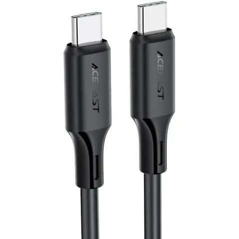 Кабель USB 2.0 Type-C M-M, 1.2 м, 60W silicone C17-03 Black Acefast