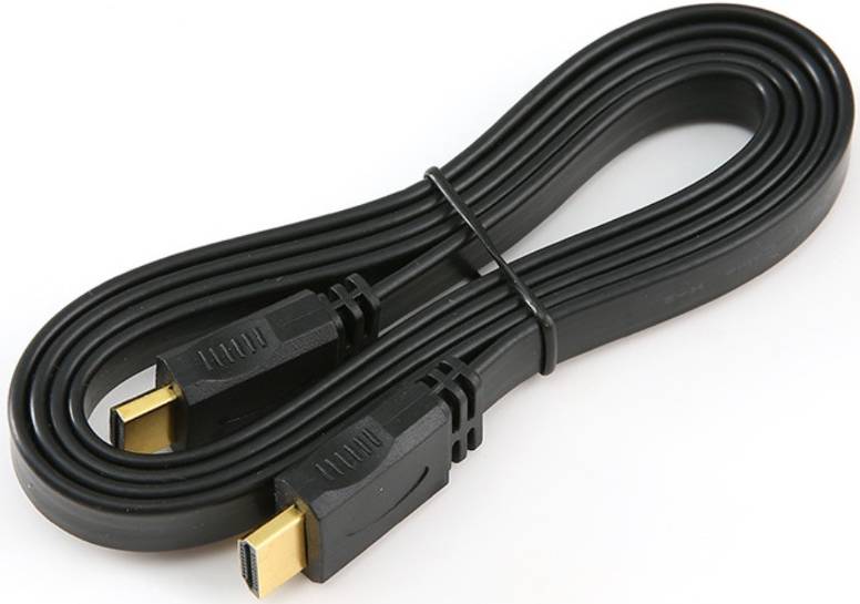 Кабель HDMI M - M, 1.5 м, V1.4, 4K 60Hz, плаский, чорний