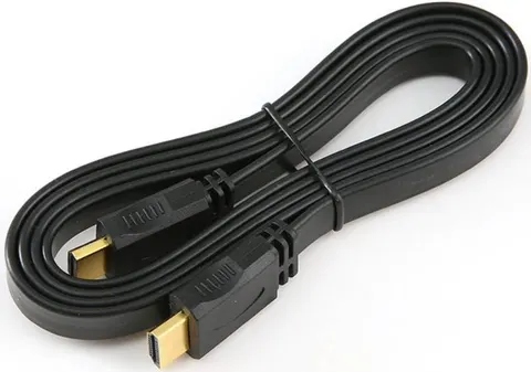 Кабель HDMI M - M, 1.5 м, V1.4, 4K 60Hz, плаский, чорний