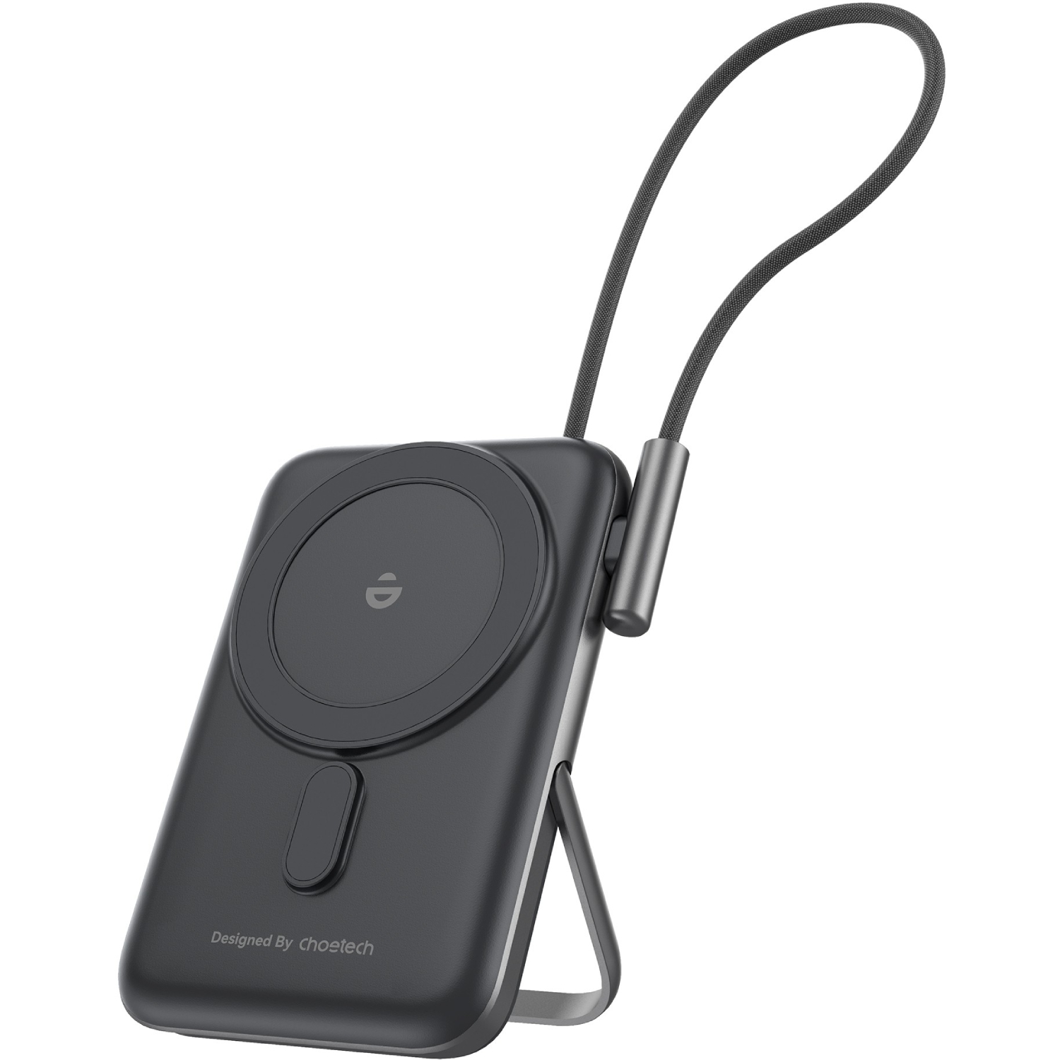 УМБ Choetech Magnetic Wireless 10000mAh 20W PD USB-C In/Out,Qi-15W,build-in cabel Black