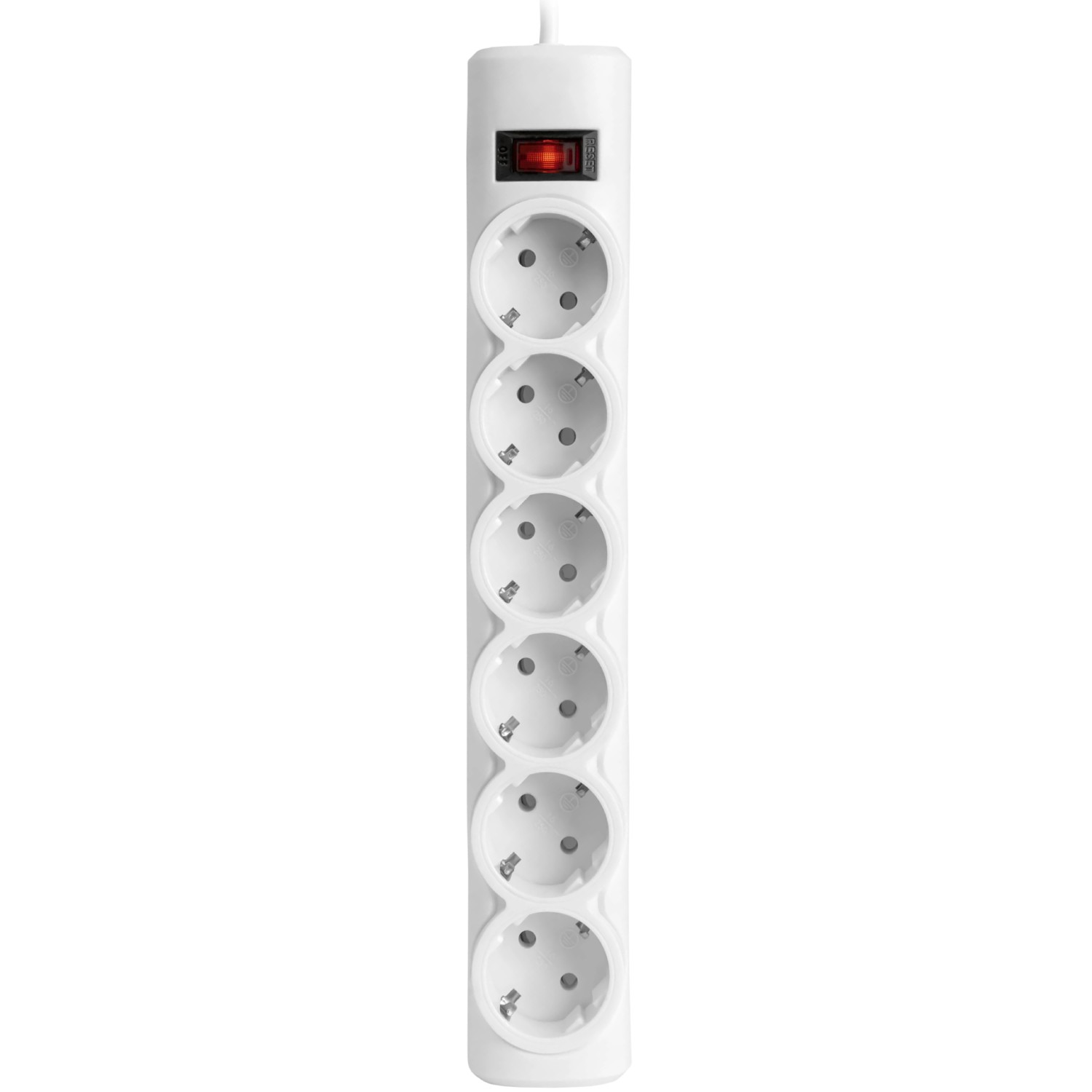 Power filtr 3.0м Defender DFS153, 6 розеток, білий