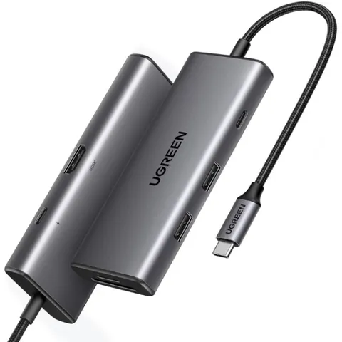 Док-станція USB3.1 Type-C --> HDMI 4K30Hz/USB 3.0x2/Type-C/SD/TF/ PD 100W CM498 7 in 1 Ugreen