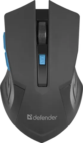 Мишка Defender Accura MM-275, бездротова, 6 кн. до 1600 dpi, синій