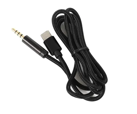 Кабель AUX Type-C - TRRS Audio M/M 1м Black