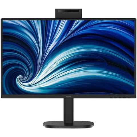 TFT 23.8" Philips 24B2N3200JH, IPS, 120Гц, VGA, HDMI, DP, USB-hub, cam, HAS, Pivot, колонки, чорний