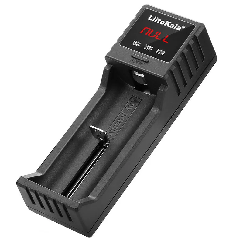 Зарядний пристрій LiitoKala Lii-S1, 1x(Lion/LiFePO4/NiMH/NiCd), 1A, Auto Polarity, Display