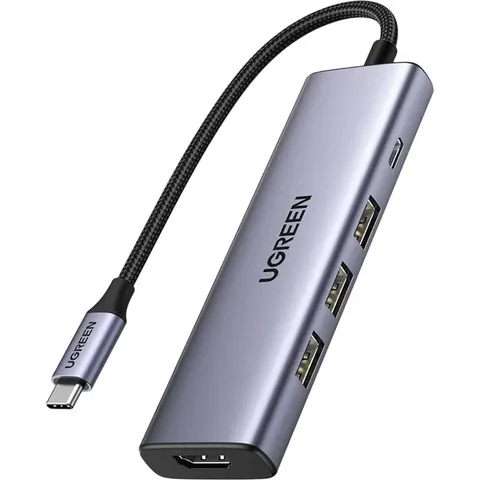 Док-станція USB3.0 Type-C --> HDMI 4K30Hz/3xUSB-А 3.0/Type-C/PD 100W 5-in-1 CM511 Ugreen