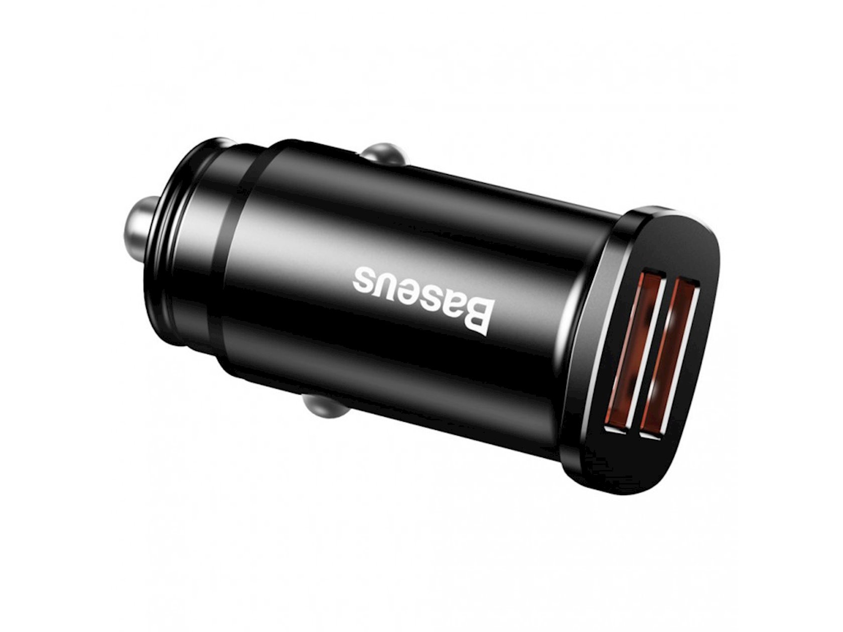 Автозарядка 2xUSB 30W (USB-A) QC3.0 Чорна Baseus