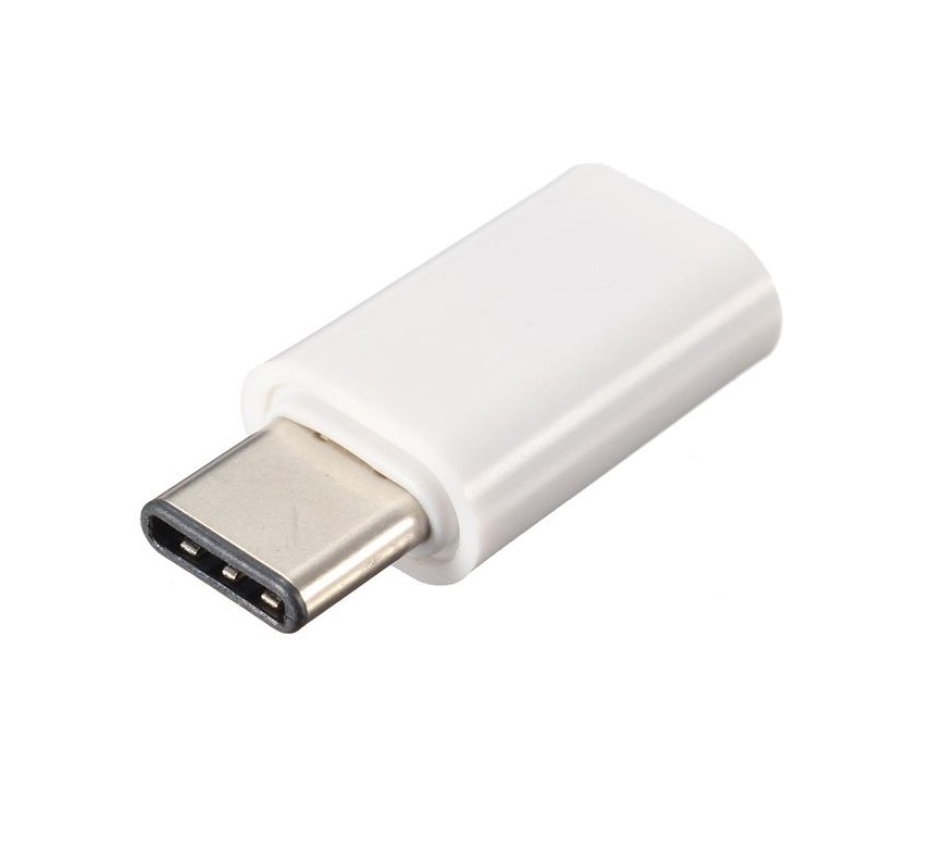 Перехідник USB 3.1 Type-C --> Micro USB (OTG) білий