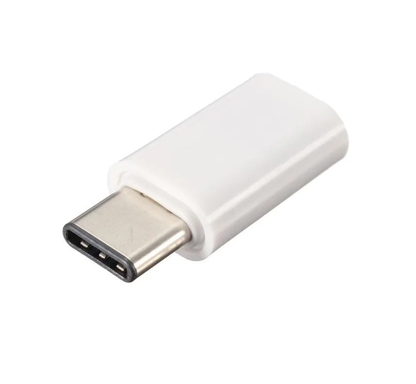 Перехідник USB 3.1 Type-C --> Micro USB (OTG) білий