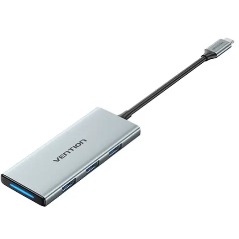 Док-станція USB3.1 Type-C --> HDMI 4K30Hz/USB 3.0x3/SD/TF/PD 100W 7-in-1 Vention