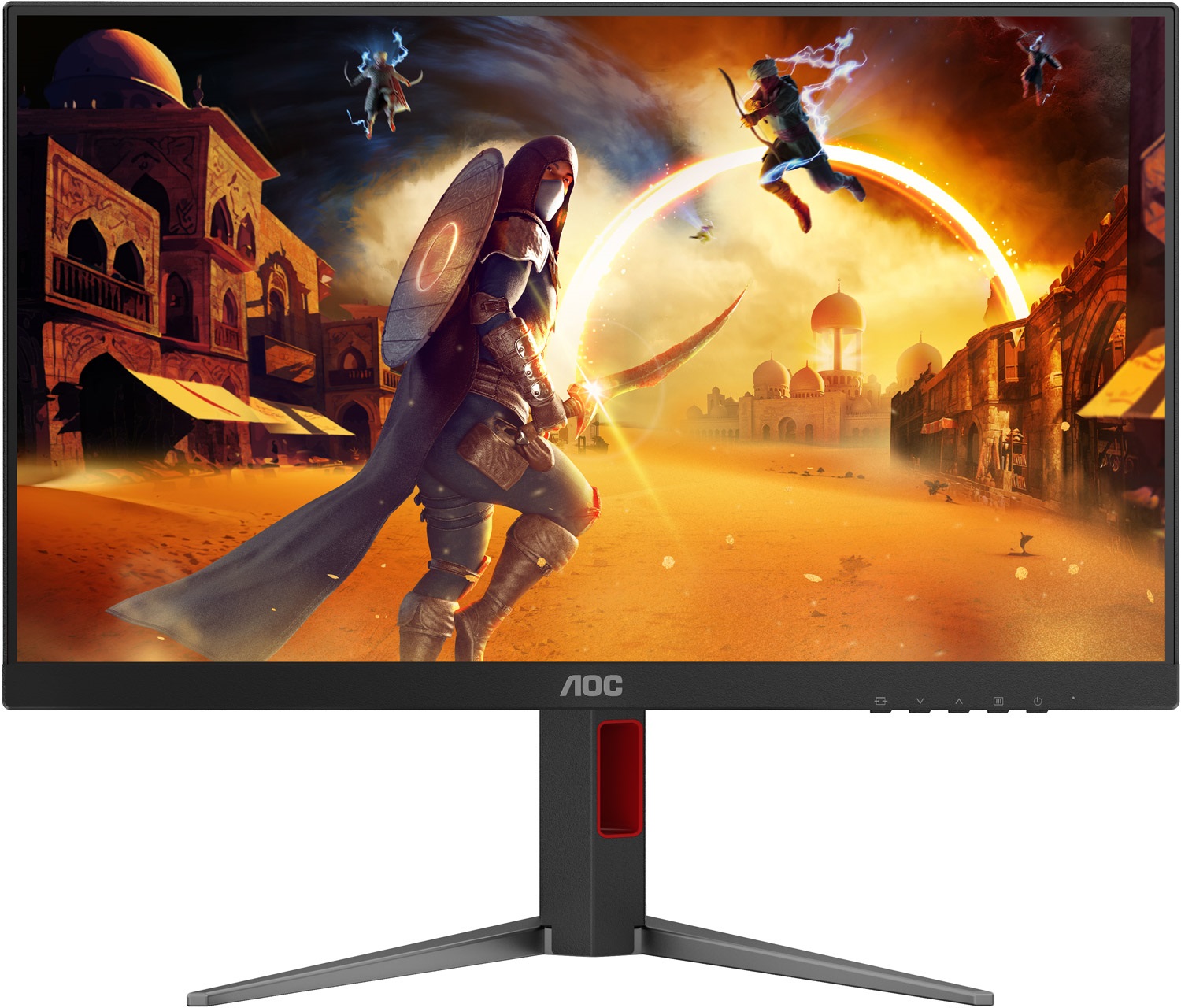 TFT 23.8" AOC 24G4HA, IPS, 200Гц, 2xHDMI, DP, HAS, Pivot, колонки, чорно-червоний