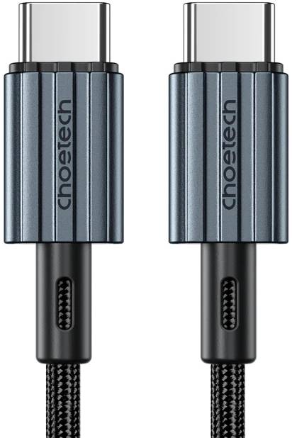 Кабель USB 2.0 Type-C M-M, 2.0 м, 60W обплетення, чорний Choetech