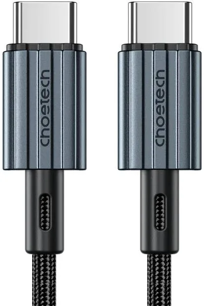 Кабель USB 2.0 Type-C M-M, 2.0 м, 60W обплетення, чорний Choetech