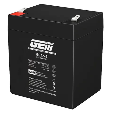Акумуляторна батарея GEM Battery 12V-5.0Ah, AGM, F1/F2, (GS 12-5)