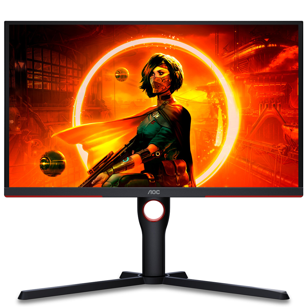 TFT 24.5" AOC 25G3ZM/BK, VA, 240Гц, 0,5 мс, 2х HDMI, DP, USB-hub, HAS, Pivot, чорний