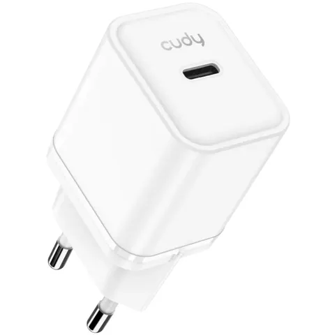 Зарядний пристрій 1xUSB 20W, (GaN, 1хUSB-C, QC+PD 3.0, вилка ЄС, для iPhone серії 12 та новіших мод.