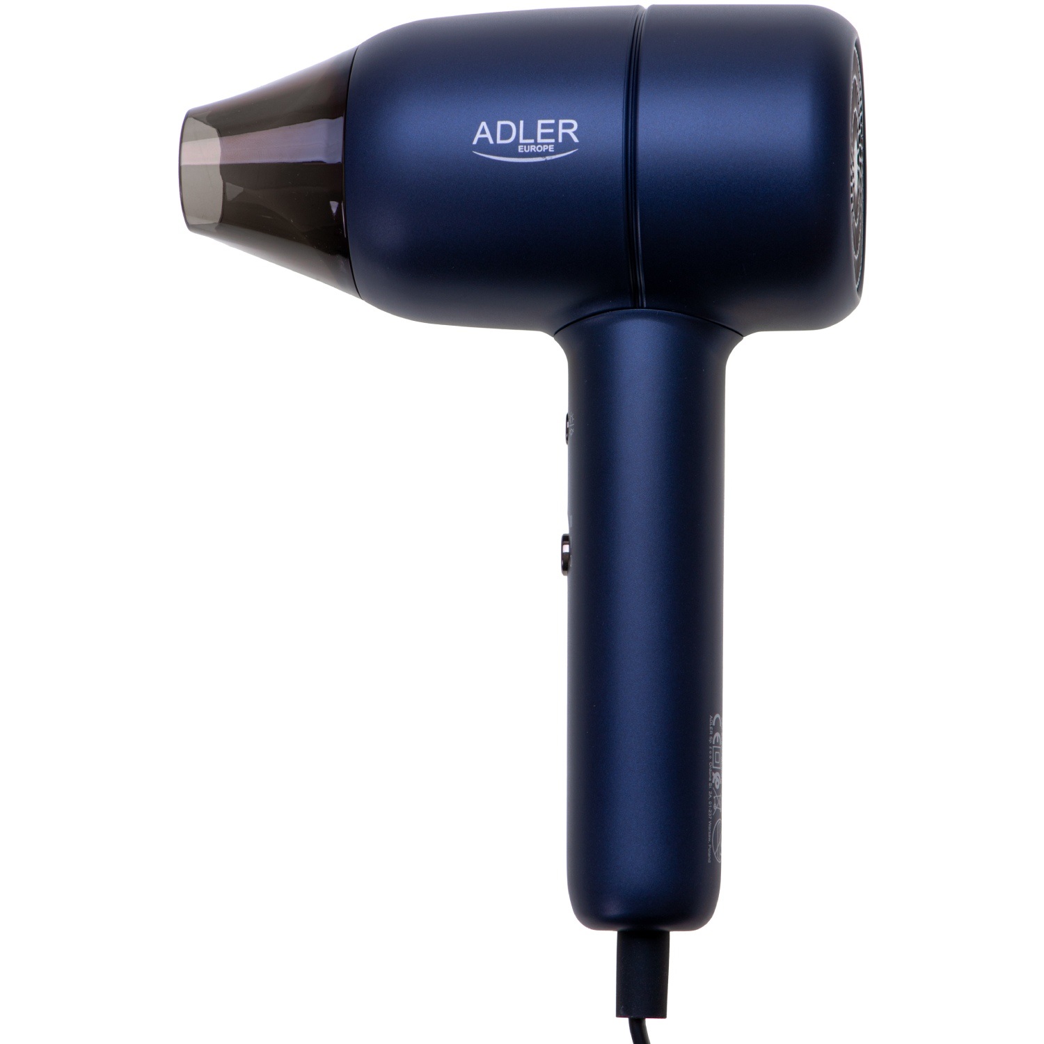 Фен Adler AD 2279b blue 1800Вт/ 2 швидкості/ хол.обдув/ темп.режимів-2/іонізація/ насадки - 1 шт.