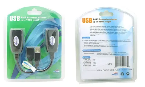 Кабель USB AM-AF (продовжувач),45.0м (USB1.1 по витій парі RJ 45) RTL