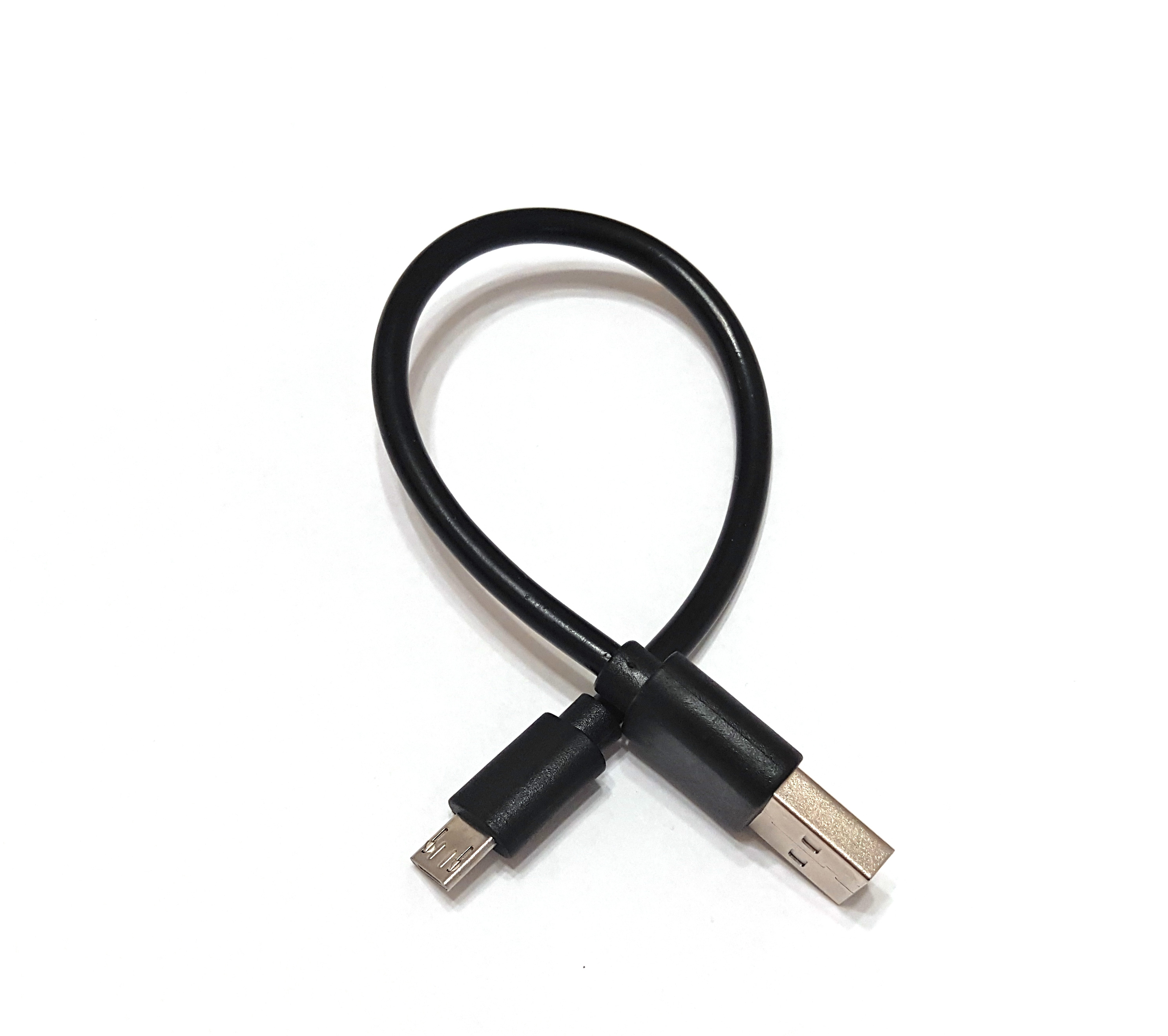 Кабель для Power Bank USB2.0 AM- micro USB BM, 2.4А, 20см, чорний