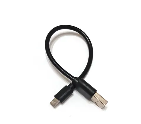 Кабель для Power Bank USB2.0 AM- micro USB BM, 2.4А, 20см, чорний