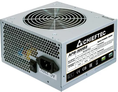 БЖ 500W Chieftec VALUE APB-500B8, 120 mm, 80+ White, Bulk