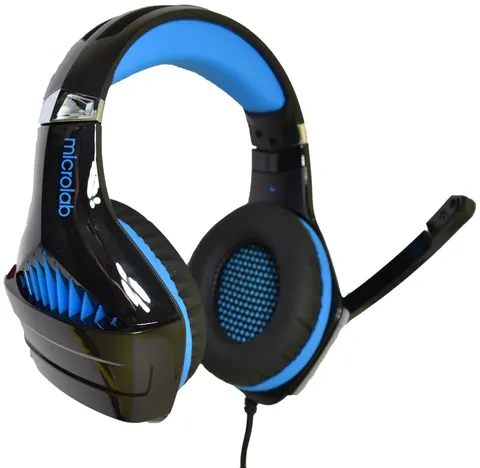 Гарнітура Microlab G6, 3,5мм+USB, Black-Blue
